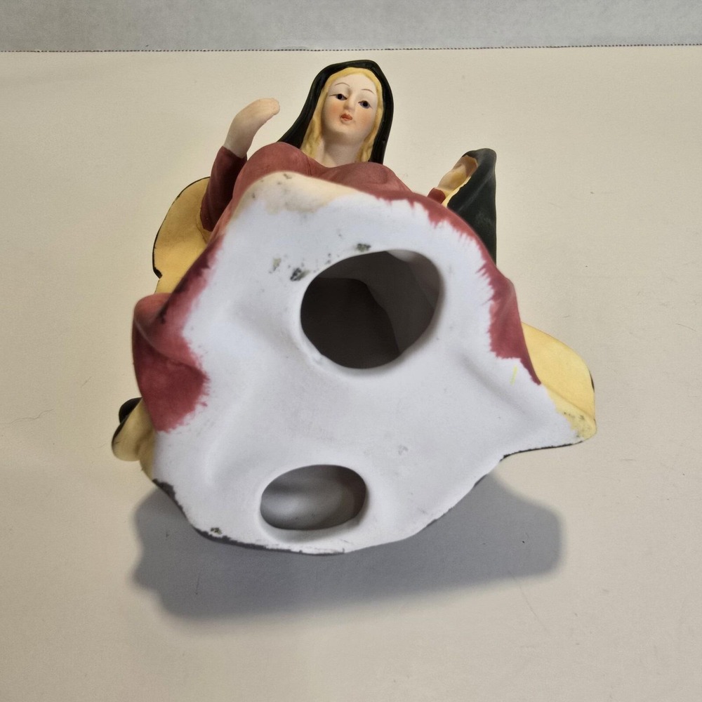 Nativity Set Porcelain Mother Mary Figure Vintage Christmas 5" Tall - Picture 7 of 9